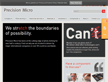 Tablet Screenshot of precisionmicro.com